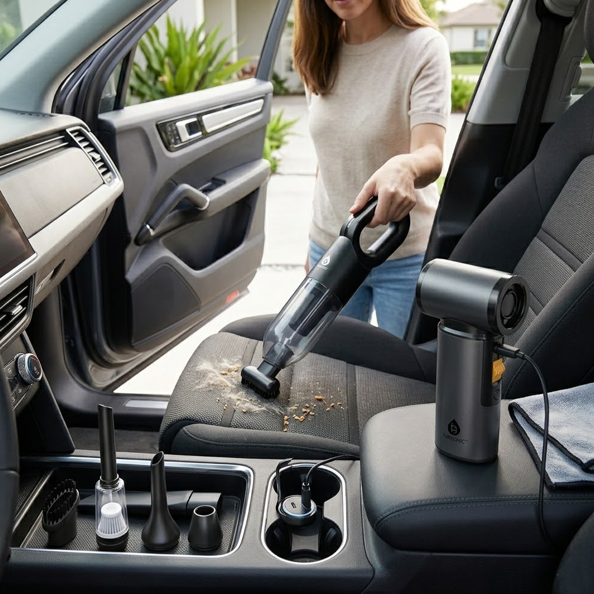 Ultimate Cleaning Bundle: 3-in-1 Turbo Air Duster & Cordless Handheld Vacuum